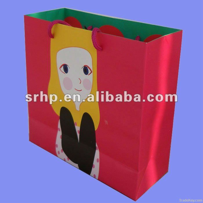 HUAPING PAPER BAG WHOLESALE, with beautiful girl picture printed