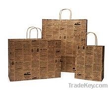 NEWSPRINT Kraft Shopping Bags