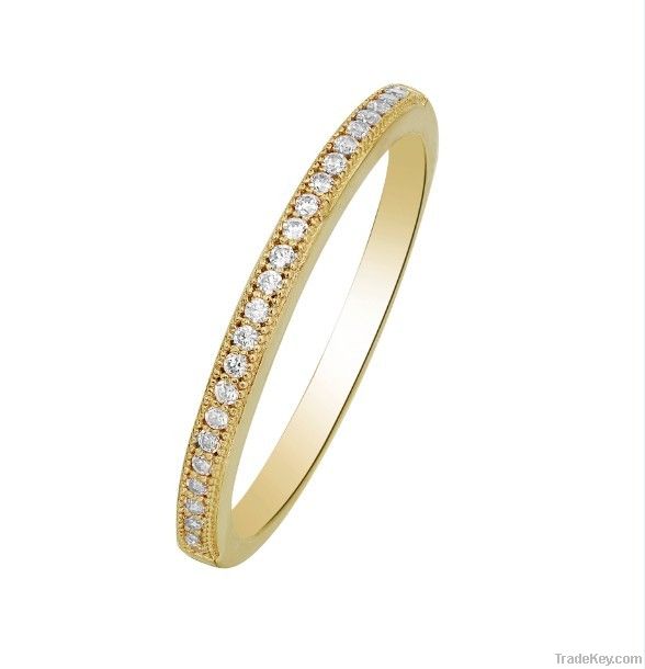 fashion new design clear cz brass/copper rings