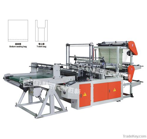 DOUBLE LAYER, FOUR LINE, BOTTOM SEALING BAG MAKING MACHINE