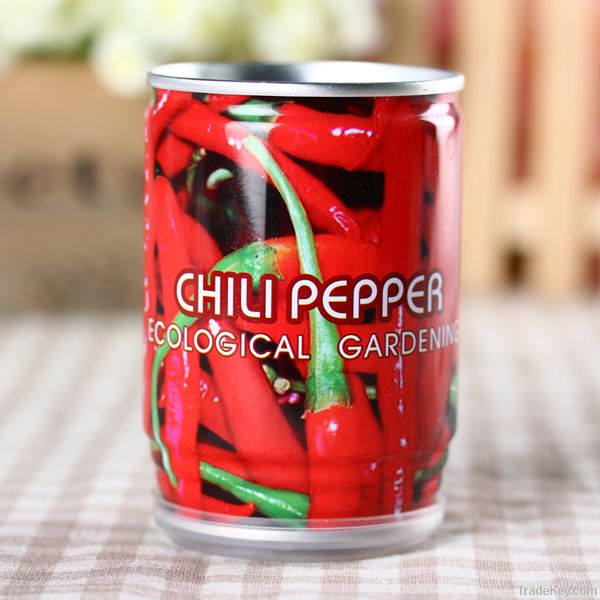 Canned plants with Chili Pepper