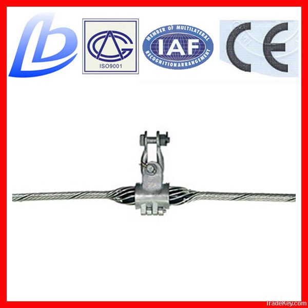 Preformed suspension clamp for ADSS