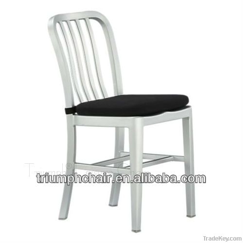 navy chair with seat cushion