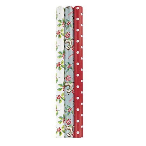 Custom printed types of christmas wrapping paper rolls