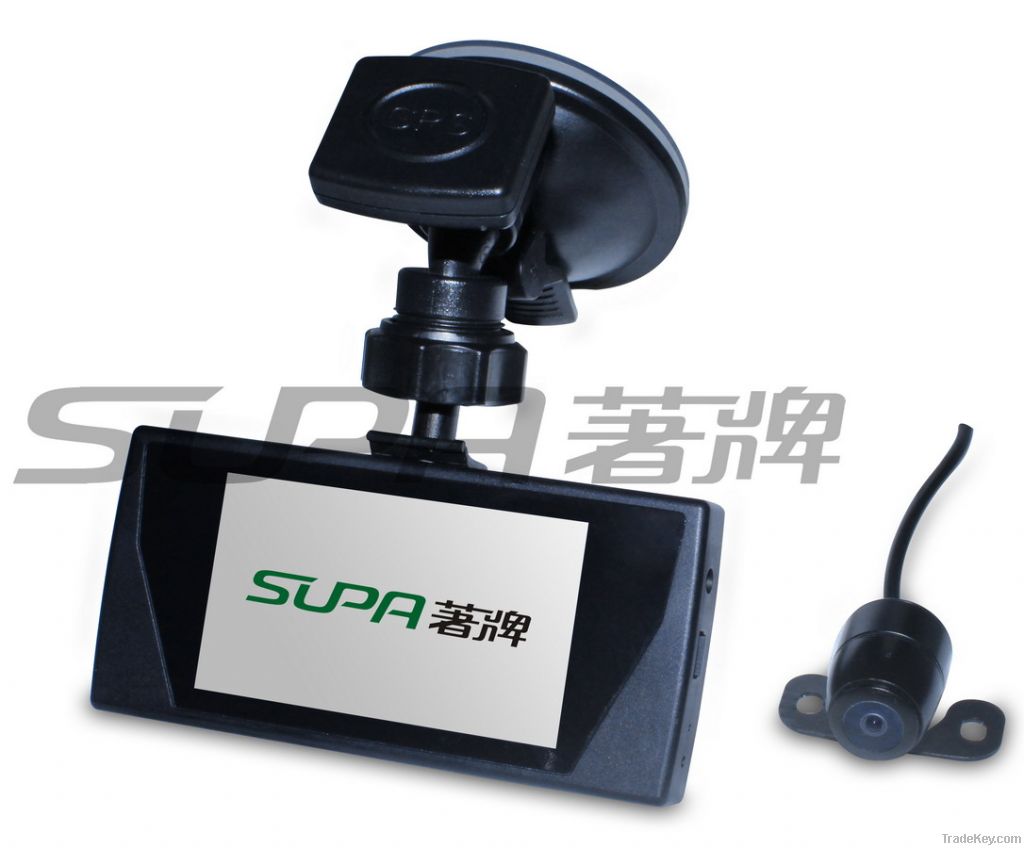 HD Touch Screen Car DVR with External Camera and G-Sensor(sp-809)