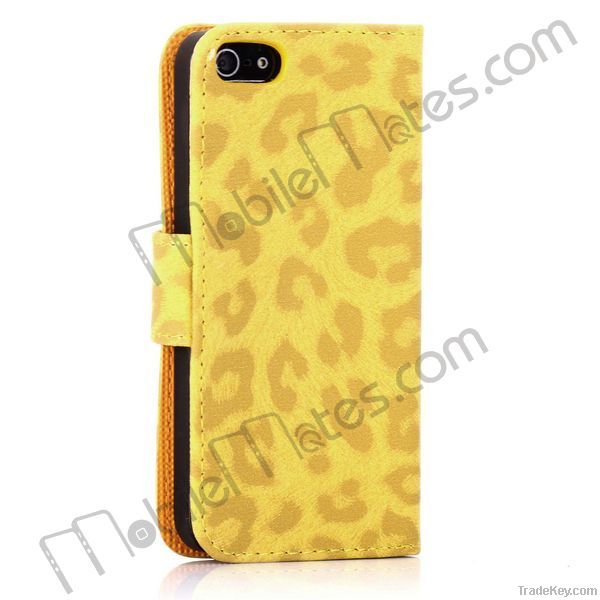 Plastic Hard And Leather Pouch Case For iPhone 5