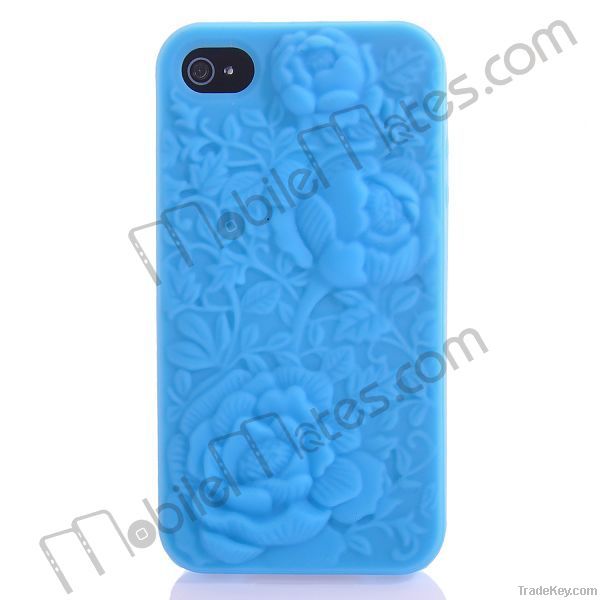 Embossment Silicone Case for iPhone 4/iPhone 4S