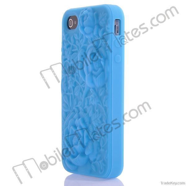 Embossment Silicone Case for iPhone 4/iPhone 4S