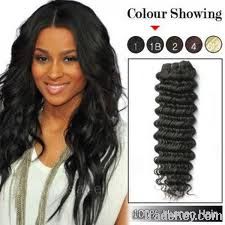 12"-28" Remy Human Hair Deep Wave Weft