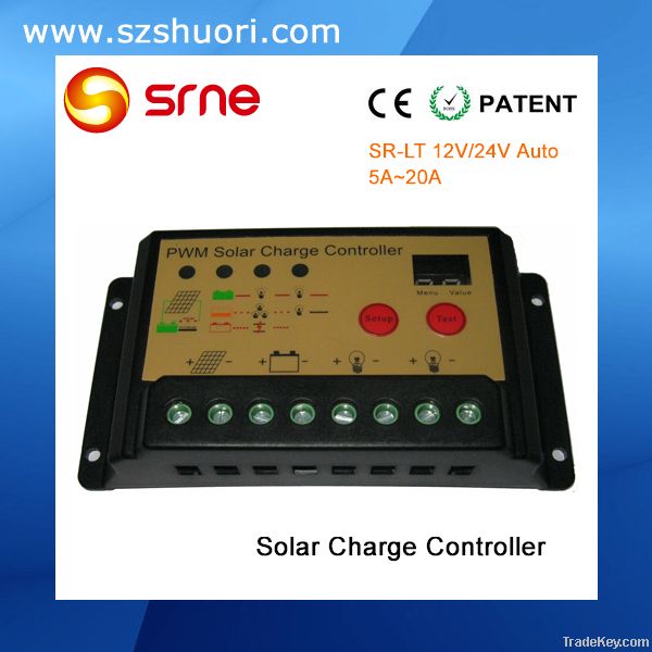12/24V 20A double loads and timeframe solar charger controller SR-LT