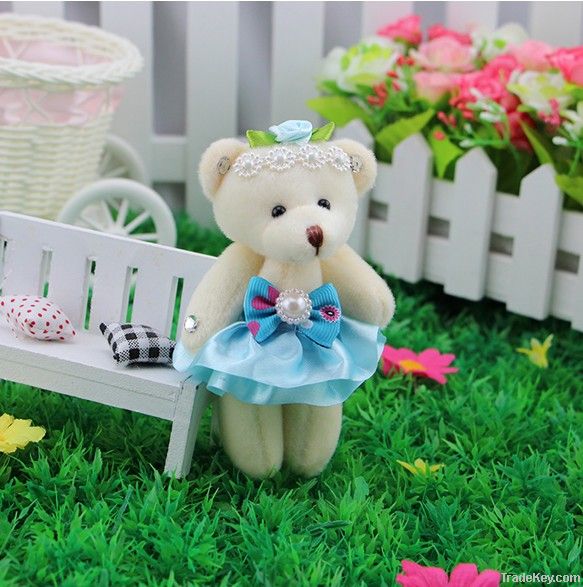 New arrival diamond jingyi dolls joint bear keychain doll