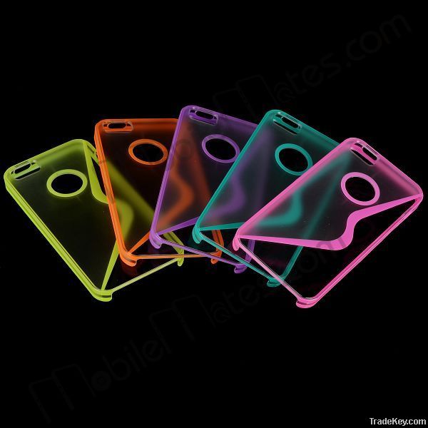 S-shaped Translucent Hard Case for iPhone 5(Purple)