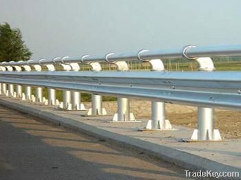 galvanized highway guardrail