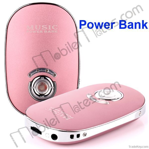 3000mAh Portable Multi-Function Music Power Bank for iPhone, Nokia, HTC,