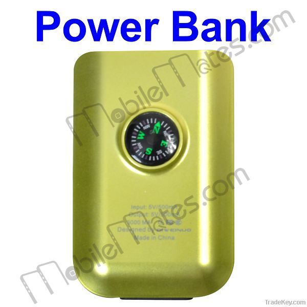 3000mAh Portable Mobile Power Bank Charger with Compass