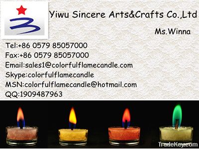 bras decoration colored flame candles