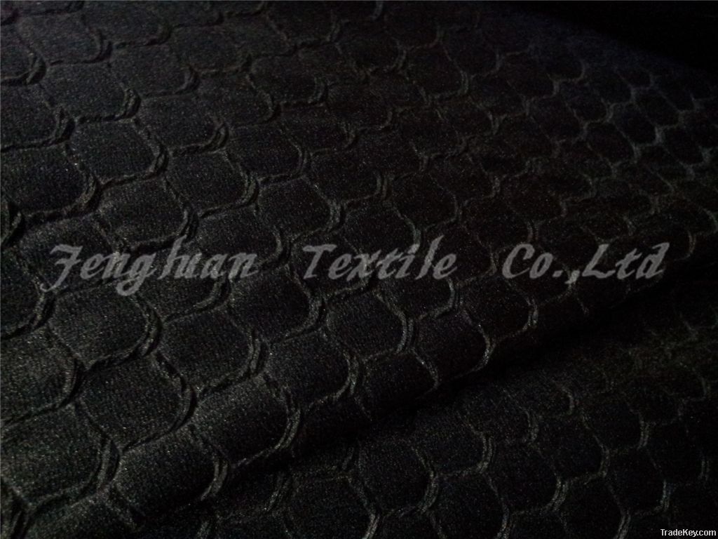 knitting chiffon pattern crushed fabric plain dyed 100%polyester