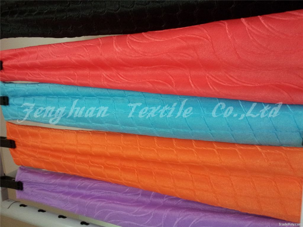 knitting chiffon pattern crushed fabric plain dyed 100%polyester