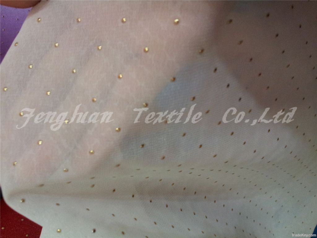 chiffon embossing with rubber patch