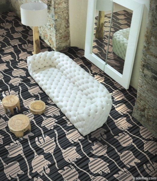 floral pattern nylon printed carpet for home