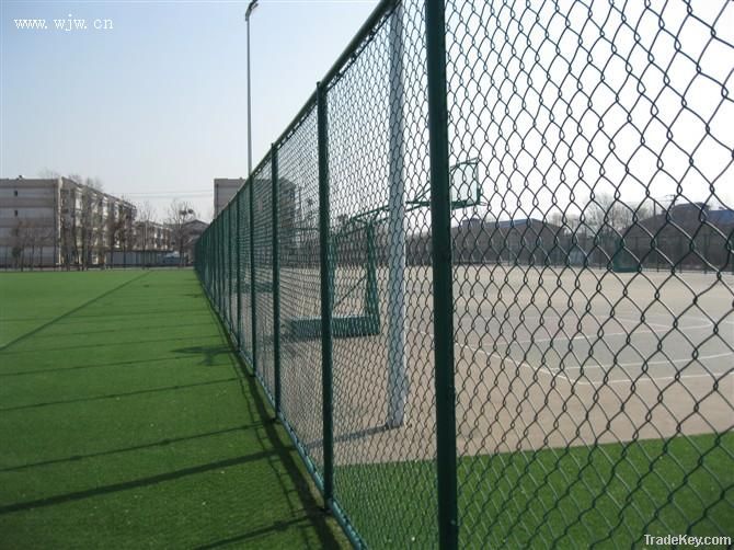 Galvanized chain link fence