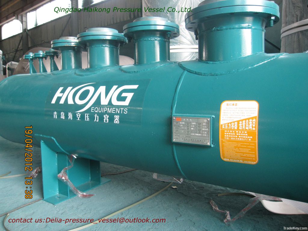 collect water container and heat transfer pressure vessel