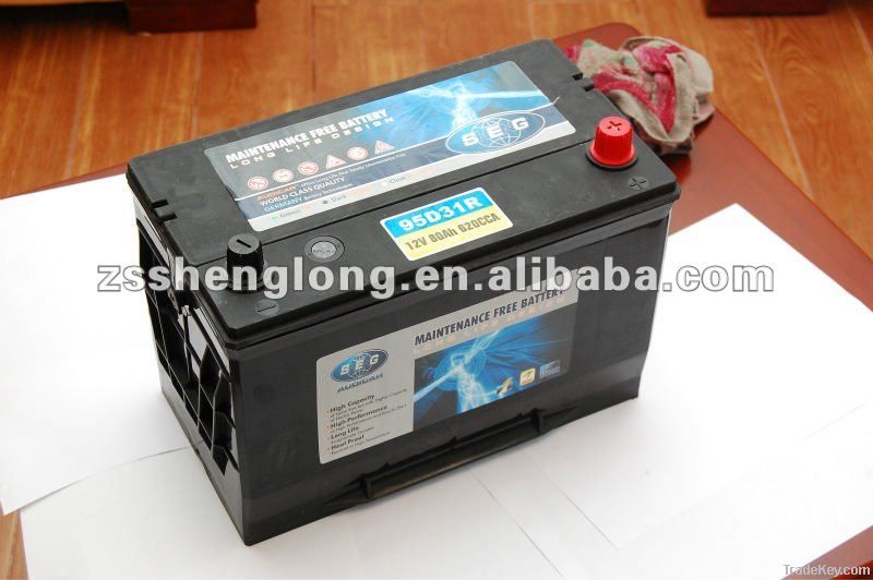 SHENGLONG 12V auto battery 95D31