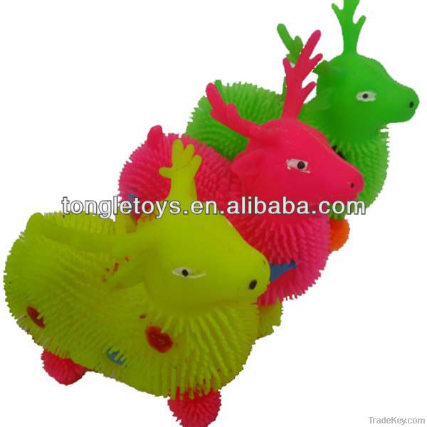 TPR flashing puffer ball toy for kids with EN71.ASTM certification