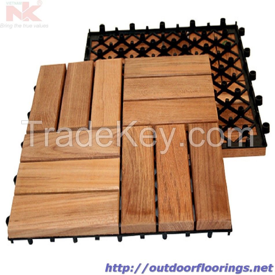 Vietnam wood waterproof Interlocking deck tiles