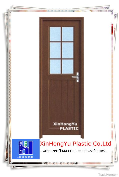 pvc glass panel casement door