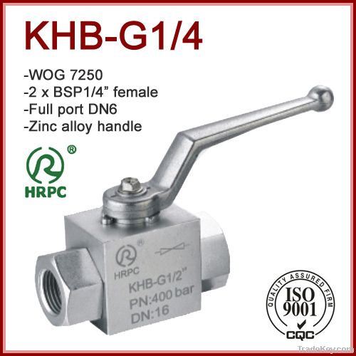2 way full port female thread steel high pressure ball valve WOG 7250