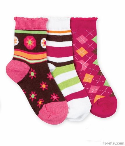 girl sock, children cotton sock, lovely sock, cute sock