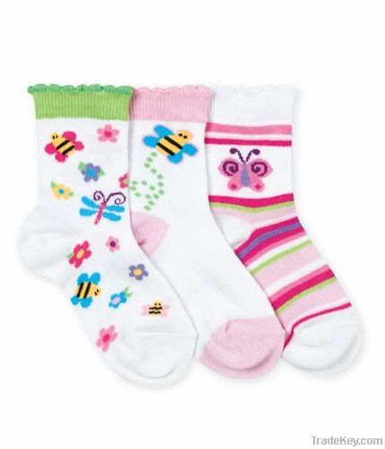 girl sock, children cotton sock, lovely sock, cute sock