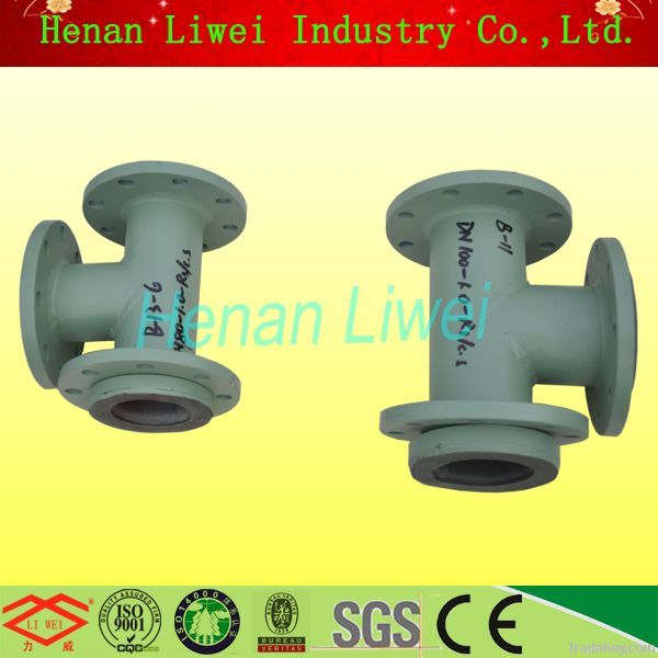 Liwei brand rubber lining pipes and pipe fittings