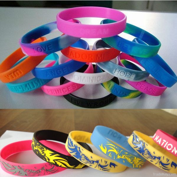 Silicone rubber bracelets personalized gifts