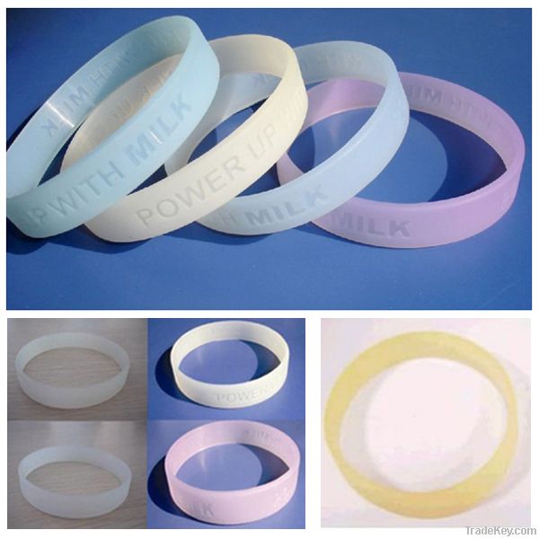 Bracelets custom UV silicone rubber bracelets wristband