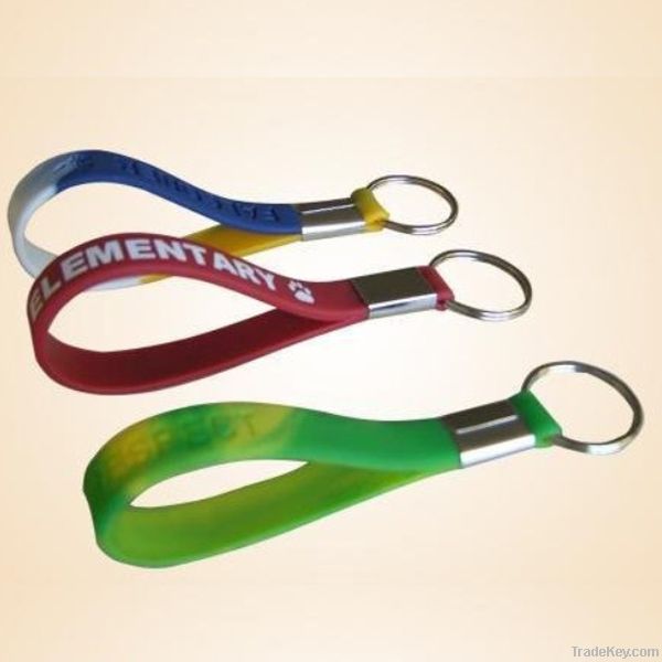 bracelets rubber silicon with keychain