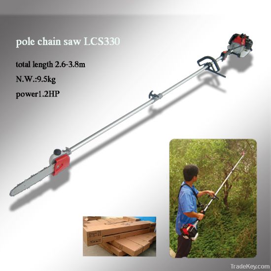 gasolien engine garden tools pole chain saw