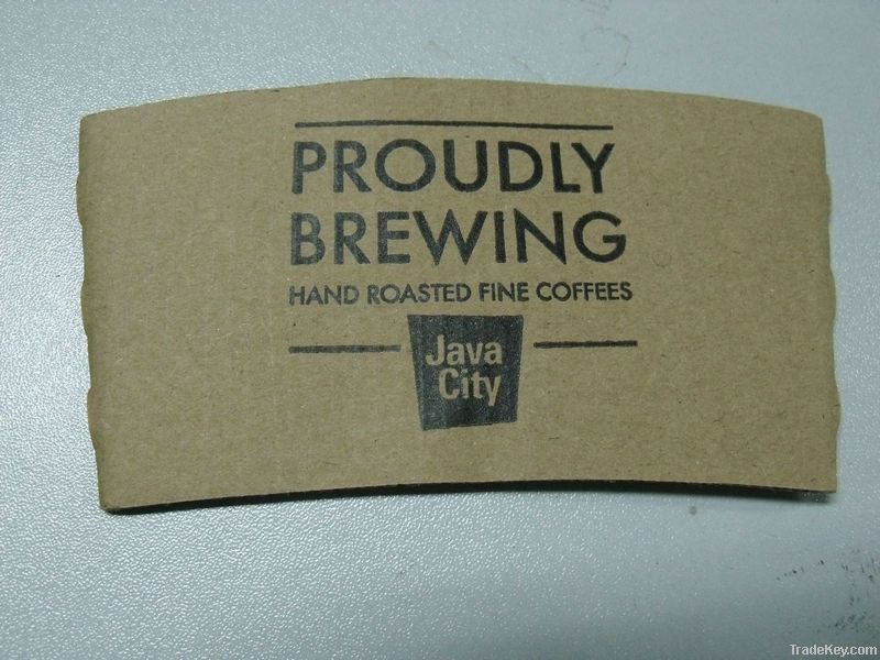 Paper coffee cup sleeve