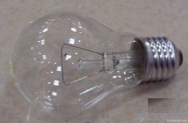 A60 E27 Iron base clear incandescent bulb