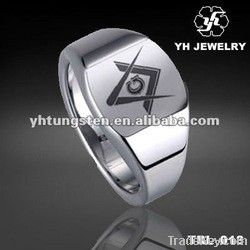 Tungsten Carbide Masonic Ring, Tungsten Masonic Ring, Special Shape Ring