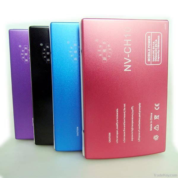 Power Bank 15, 000mAh with 18650 Cell and Can Charge for Phones