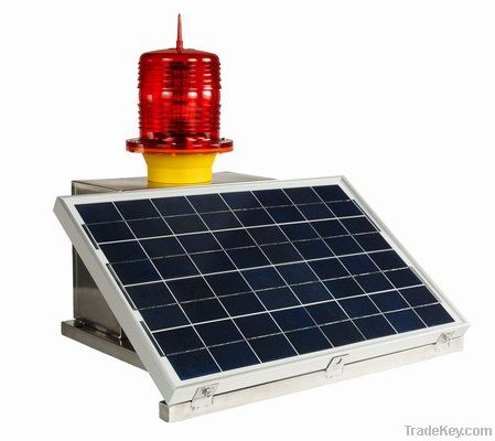 solar powered aviation warning light