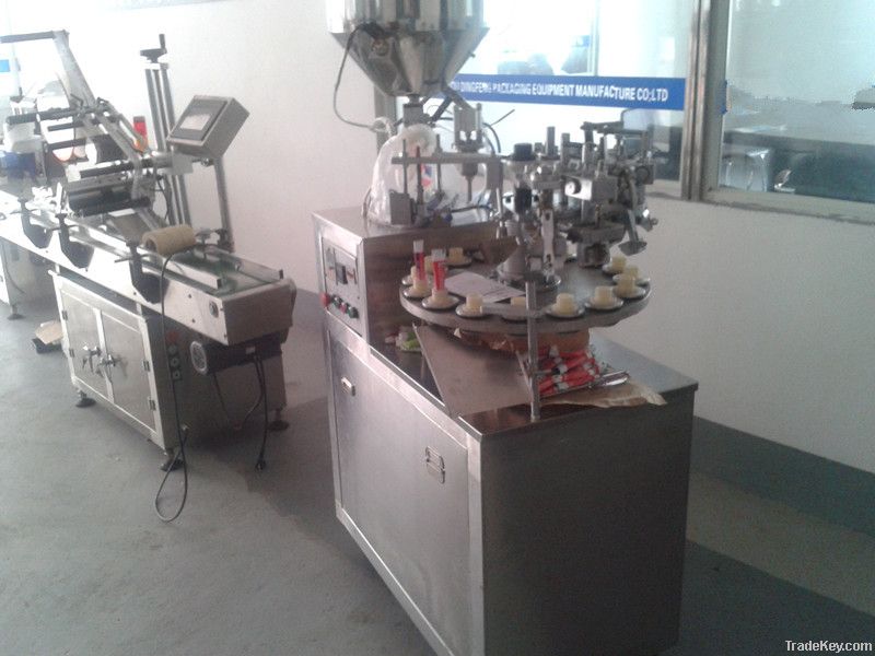 Multi-function plastic tube filling and sealing machine with printing