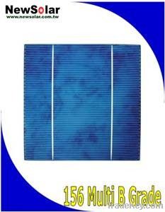 156 Multi 2BB  B grade17.0 solar cell