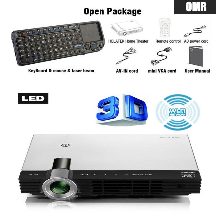 all in one 1080p 3d led projector