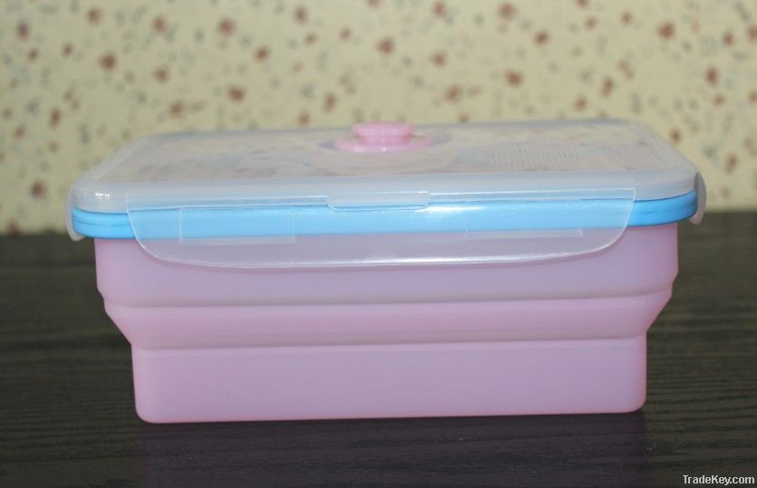 Silicone boxes?Folding lunch-box