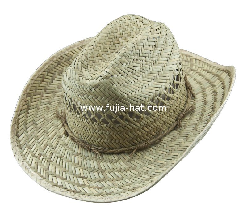 Handwoven straw cowboy hat