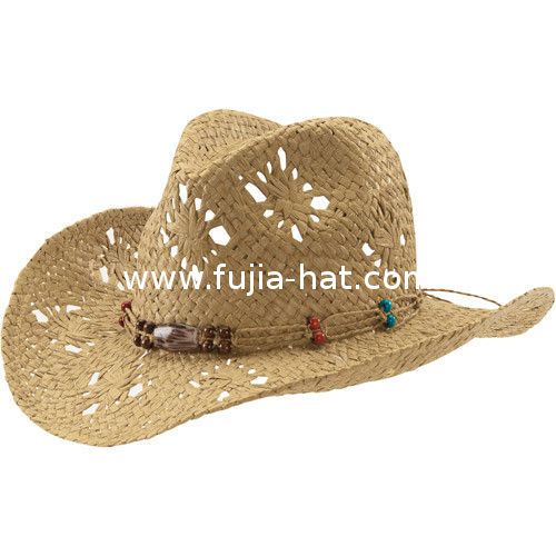 Hollow Raffia straw cowboy hats