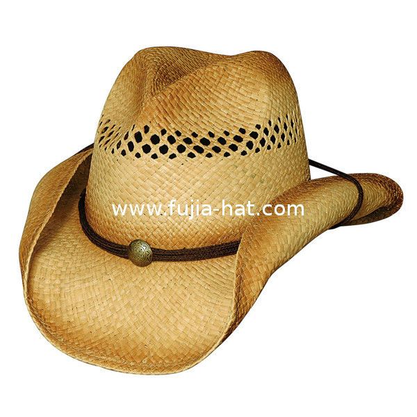 western straw cowboy hat